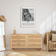 Bhutan Travel B&W Poster