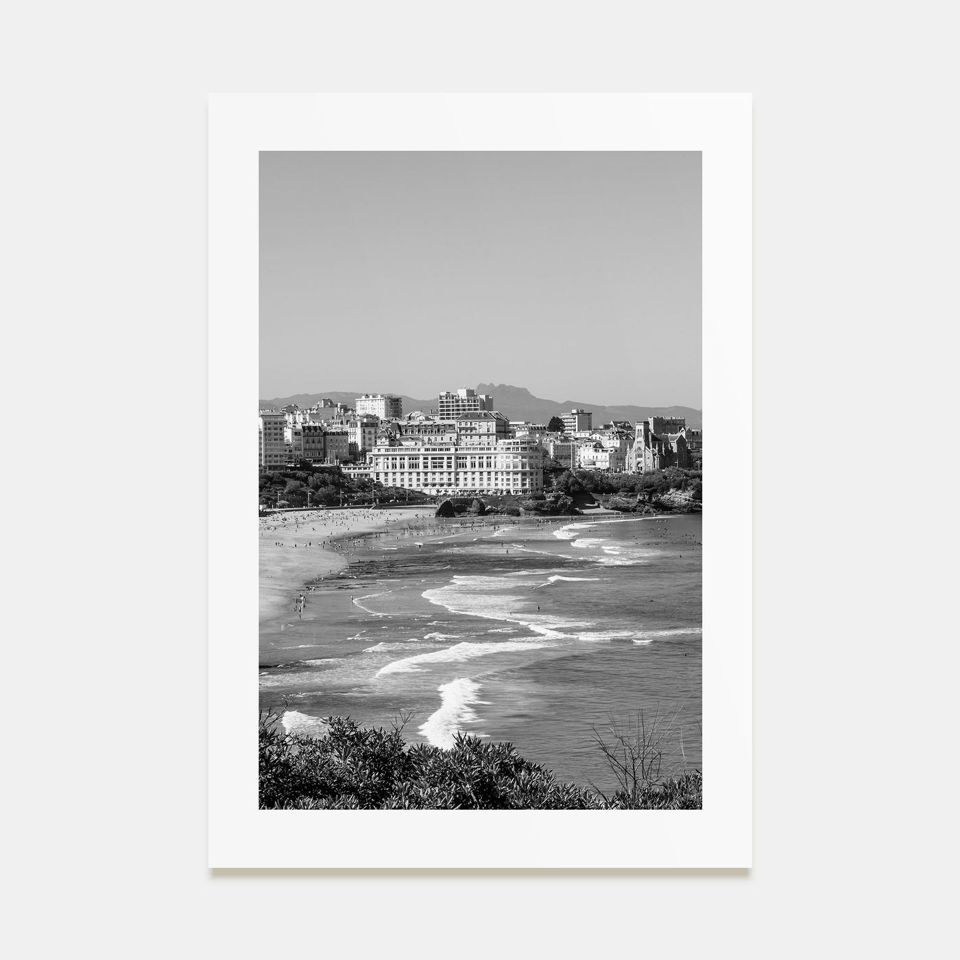 Biarritz Photo B&W Poster