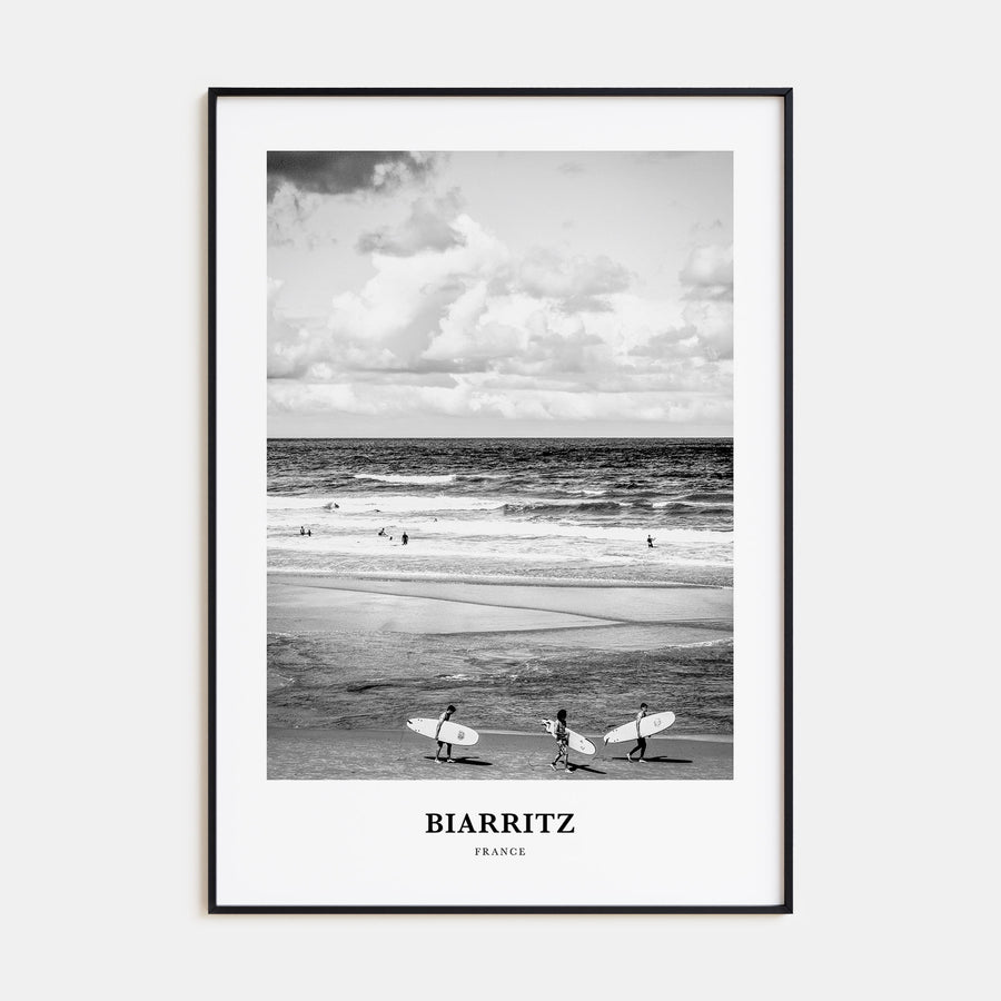 Biarritz Portrait B&W Poster