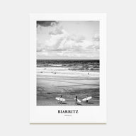 Biarritz Portrait B&W Poster
