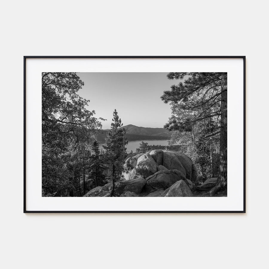 Big Bear Lake Landscape B&W Poster