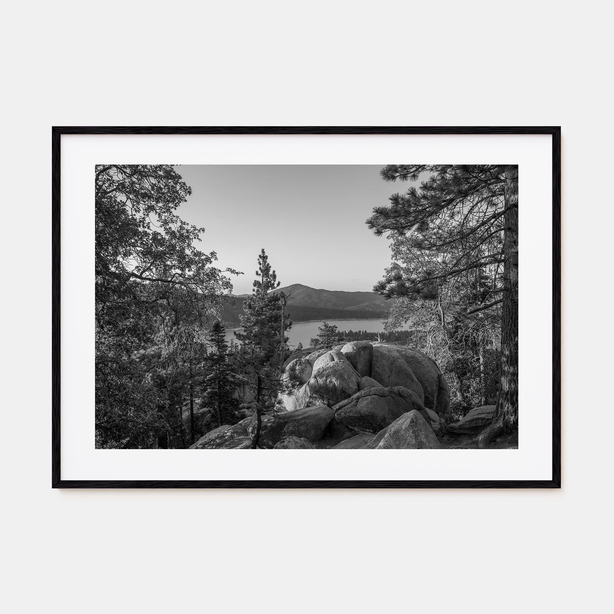 Big Bear Lake Landscape B&W Poster