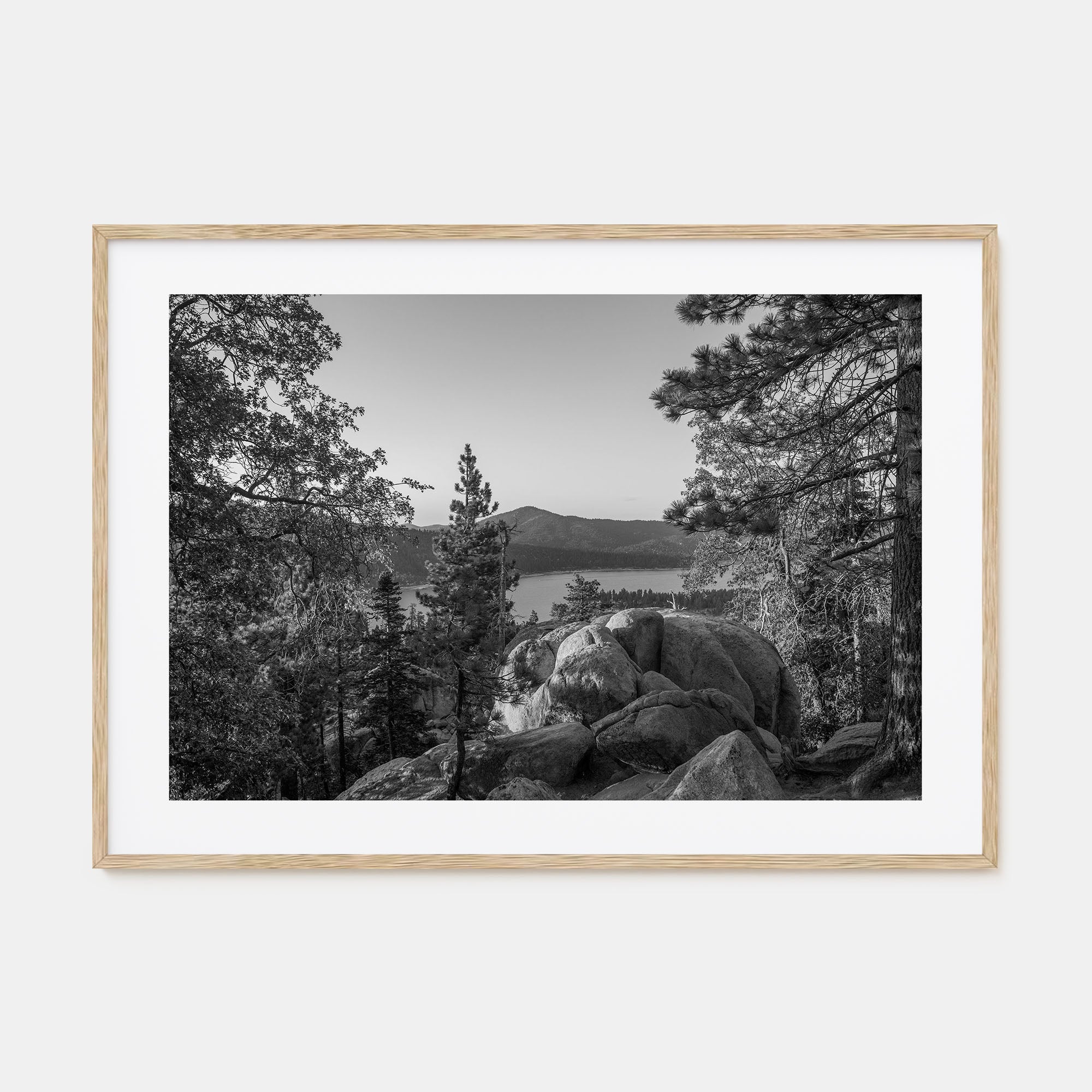 Big Bear Lake Landscape B&W Poster