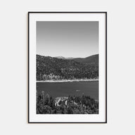 Big Bear Lake Photo B&W Poster