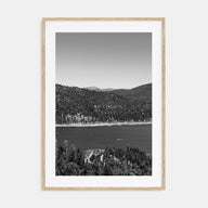 Big Bear Lake Photo B&W Poster