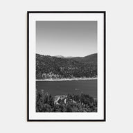Big Bear Lake Photo B&W Poster