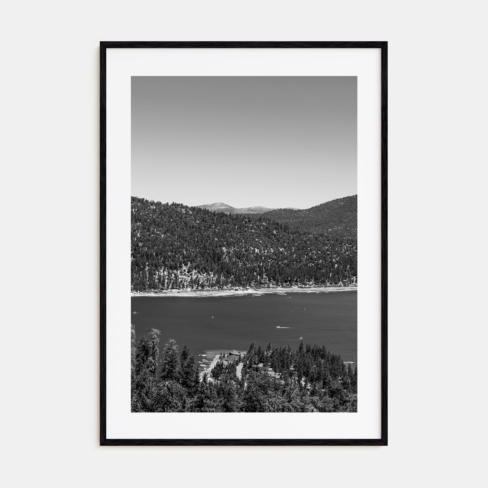 Big Bear Lake Photo B&W Poster