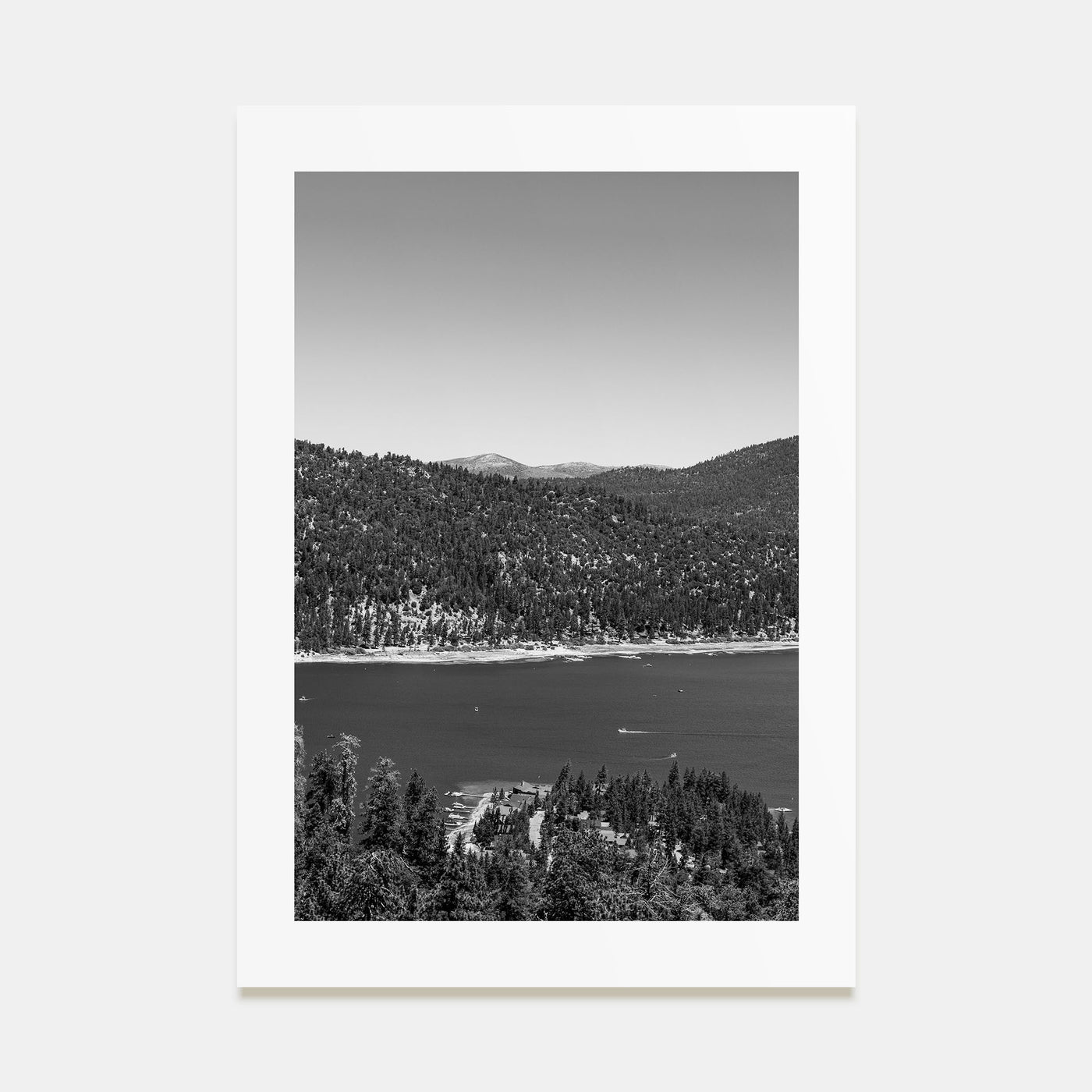 Big Bear Lake Photo B&W Poster