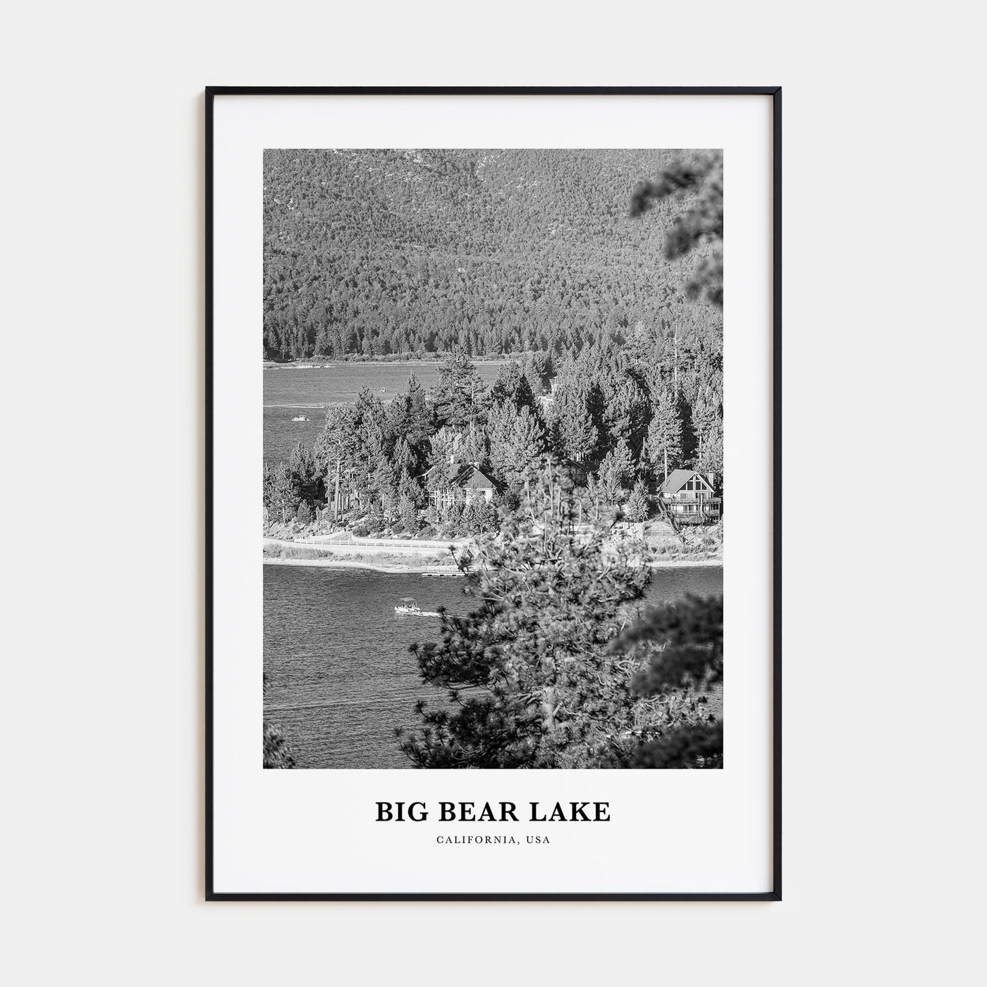 Big Bear Lake Portrait B&W No 1 Poster