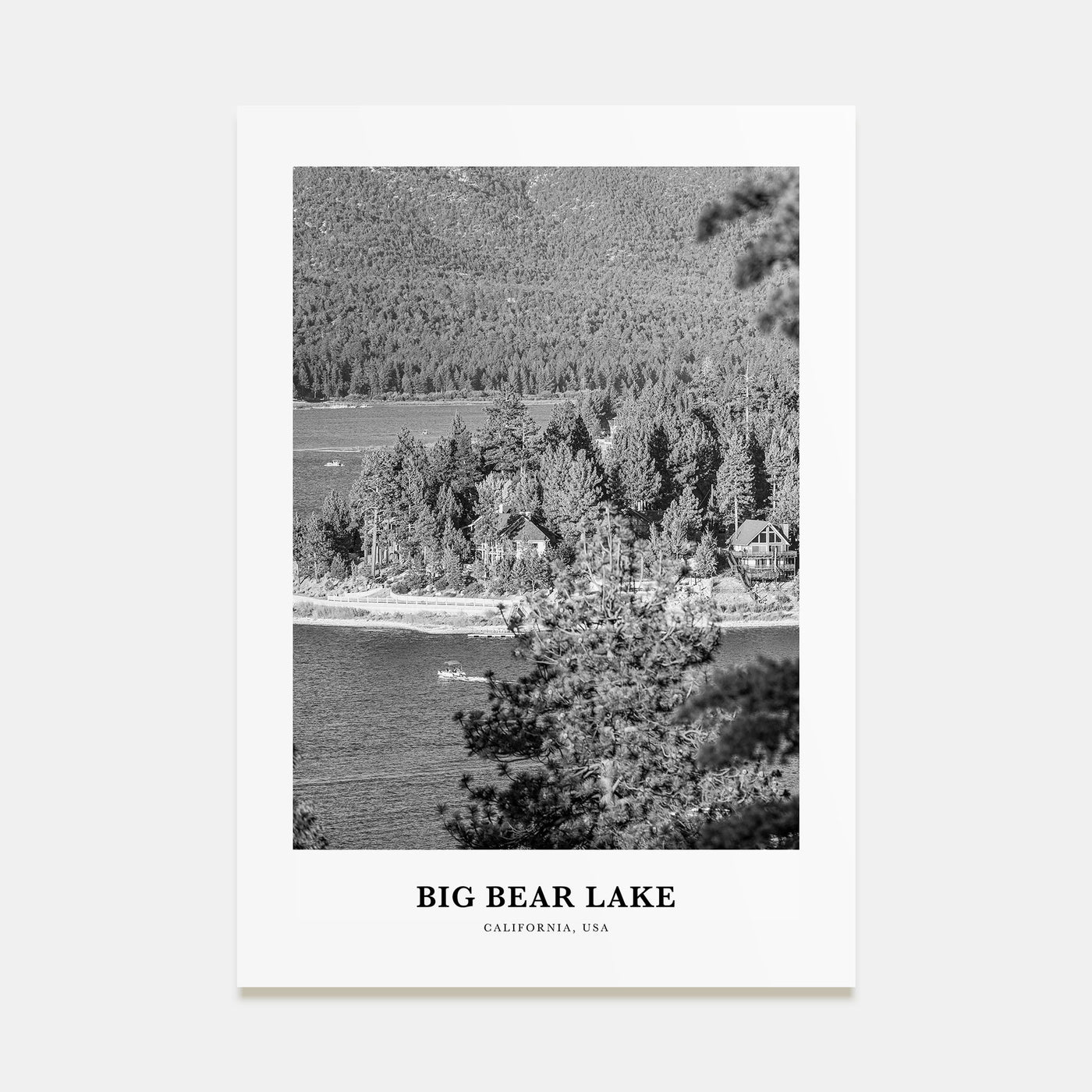 Big Bear Lake Portrait B&W No 1 Poster