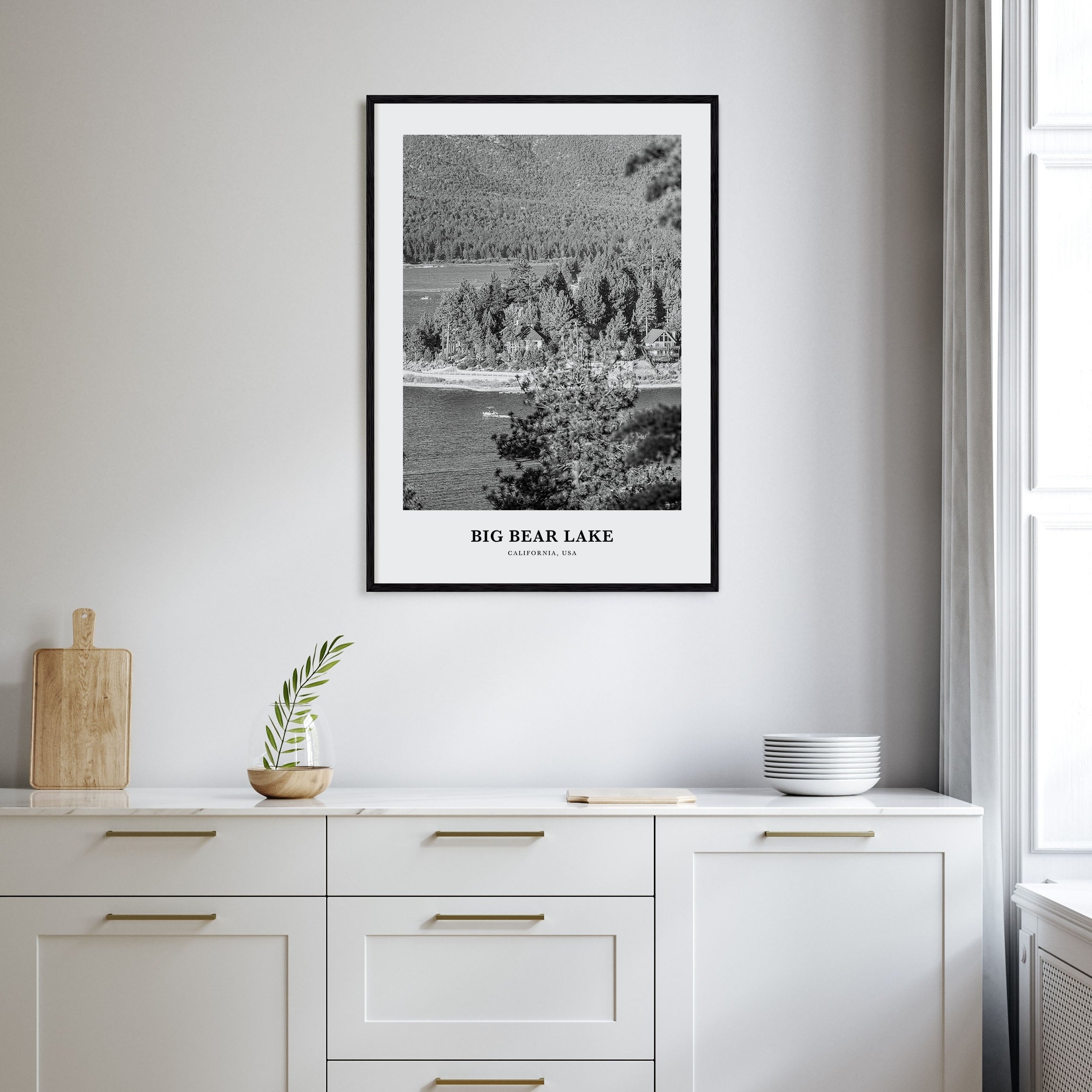 Big Bear Lake Portrait B&W No 1 Poster