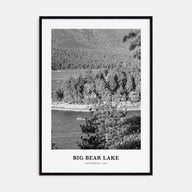 Big Bear Lake Portrait B&W No 1 Poster