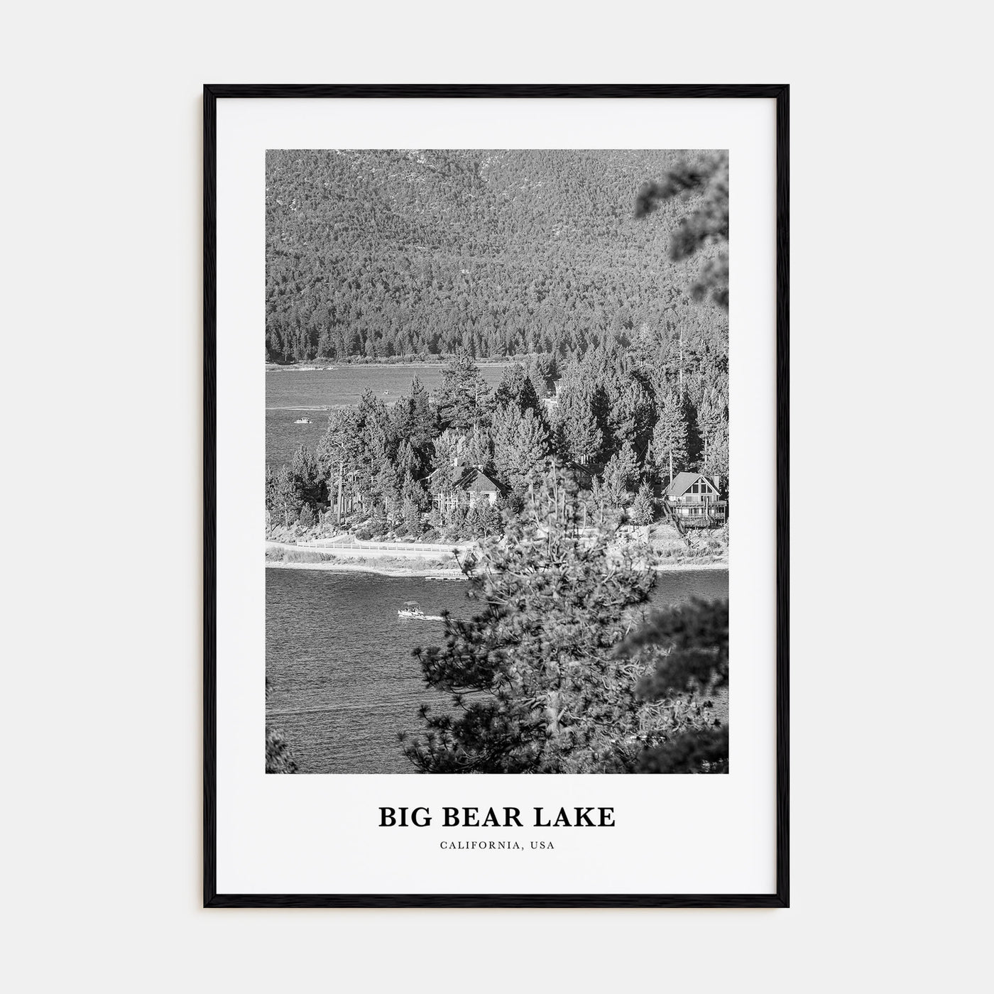 Big Bear Lake Portrait B&W No 1 Poster