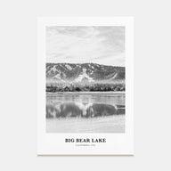 Big Bear Lake Portrait B&W No 2 Poster