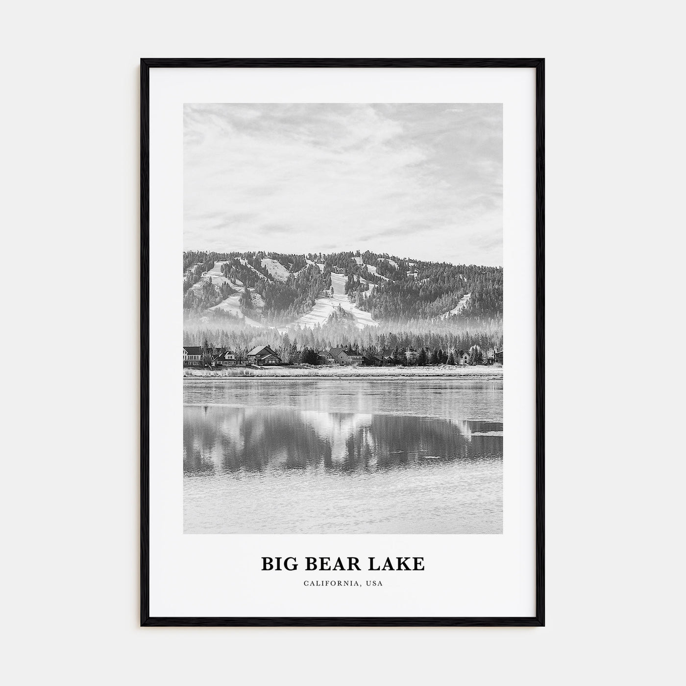 Big Bear Lake Portrait B&W No 2 Poster