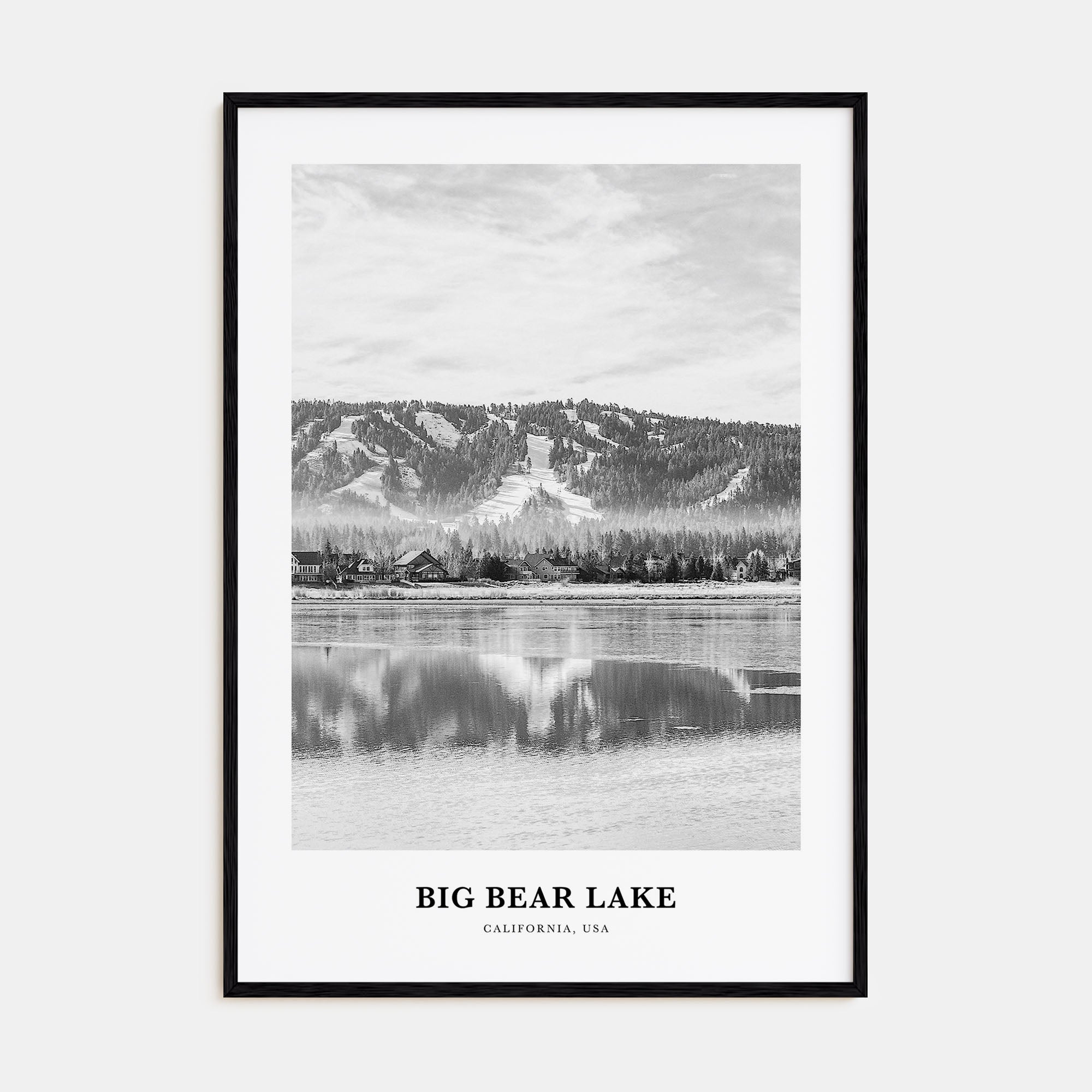 Big Bear Lake Portrait B&W No 2 Poster