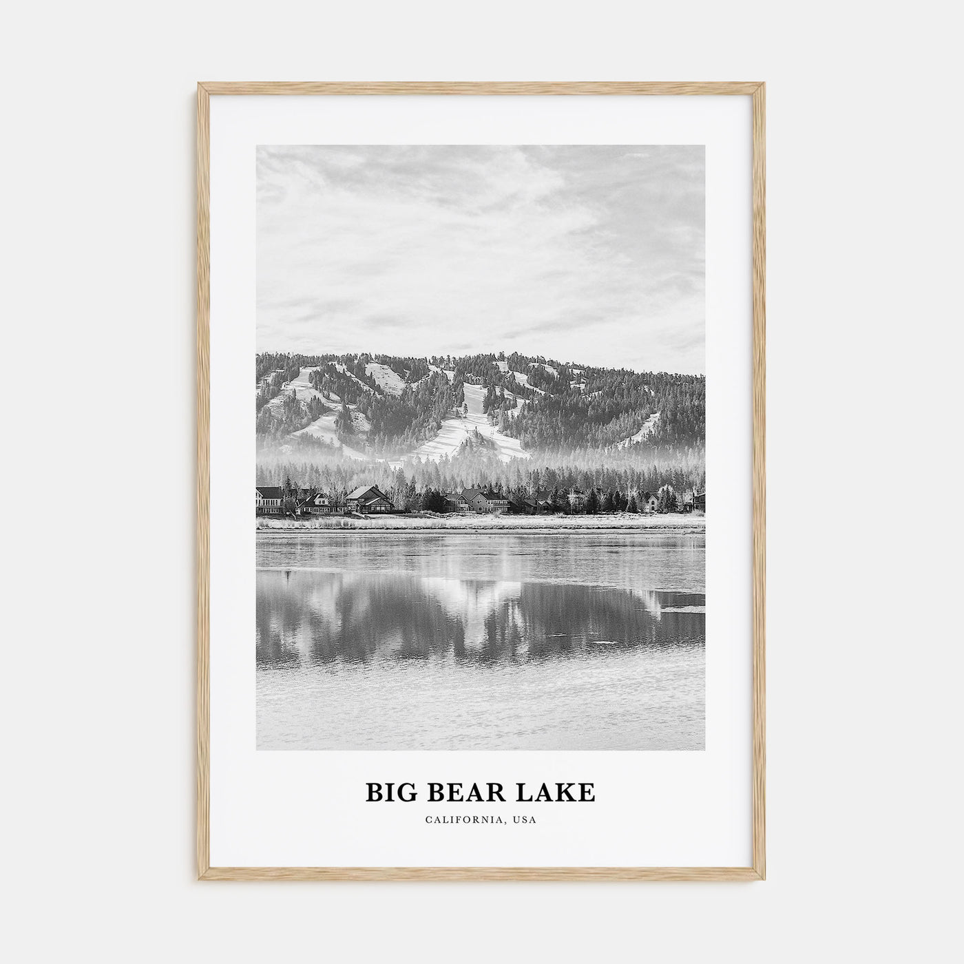 Big Bear Lake Portrait B&W No 2 Poster
