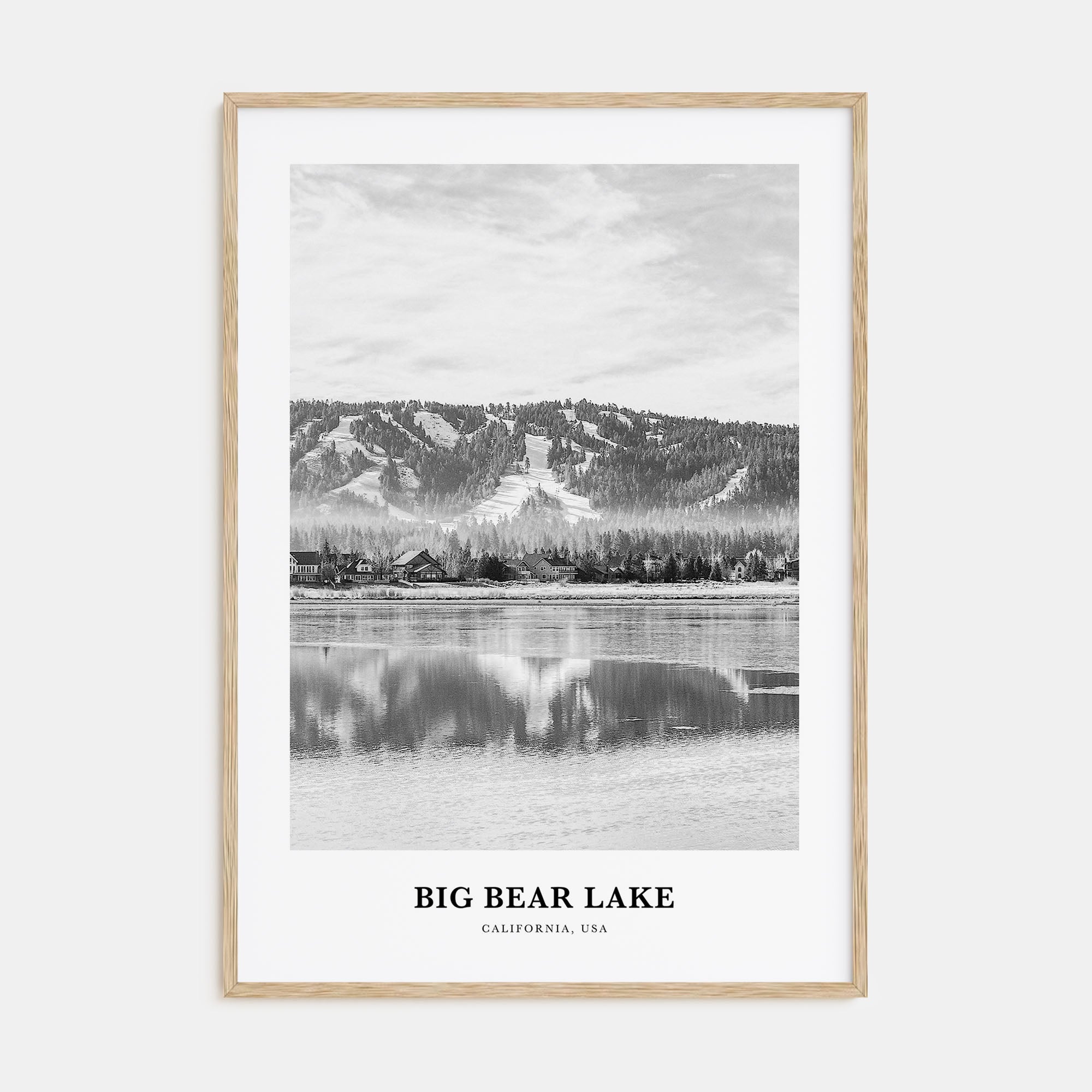 Big Bear Lake Portrait B&W No 2 Poster