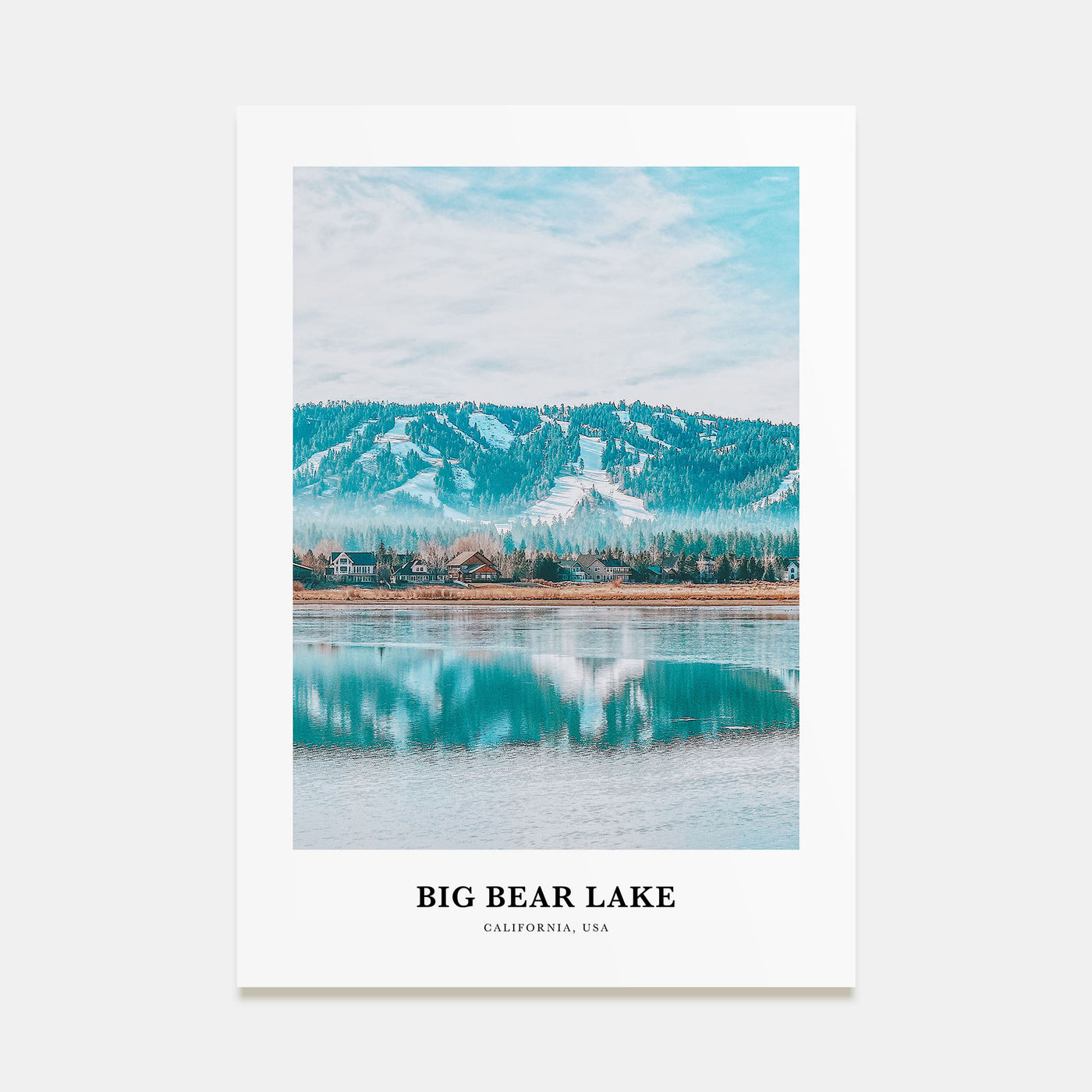 Big Bear Lake Portrait Color Poster