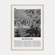 Big Bear Lake Travel B&W No 2 Poster