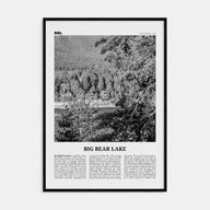 Big Bear Lake Travel B&W No 2 Poster
