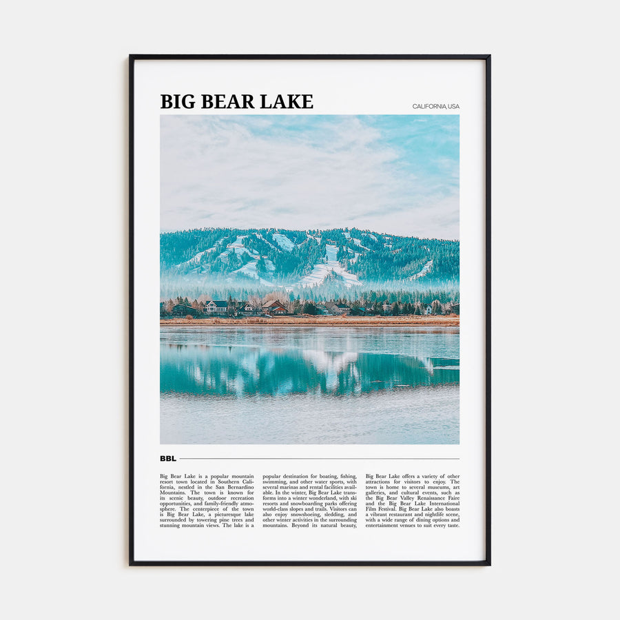 Big Bear Lake Travel Color Poster