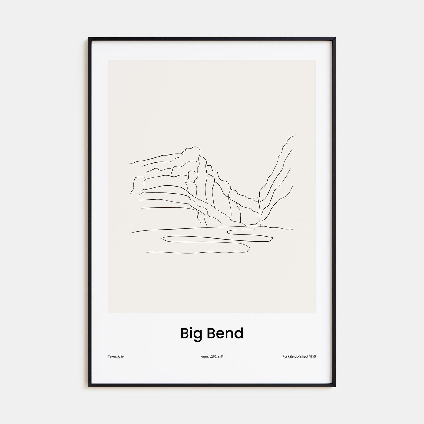 Big Bend National Park Drawn Poster