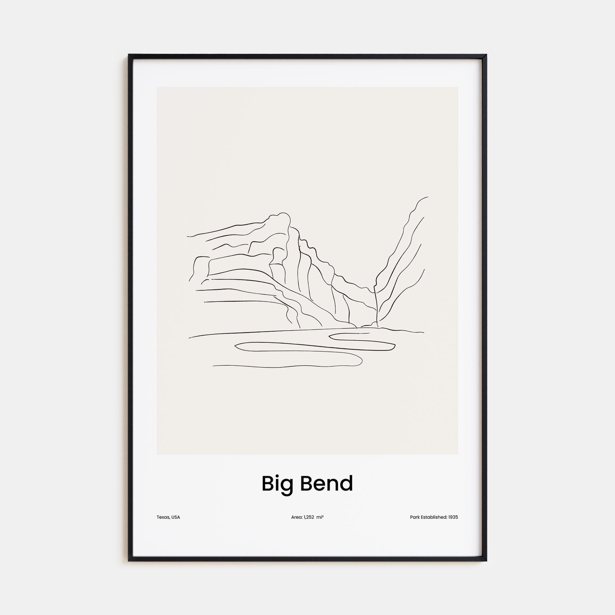 Big Bend National Park Drawn Poster