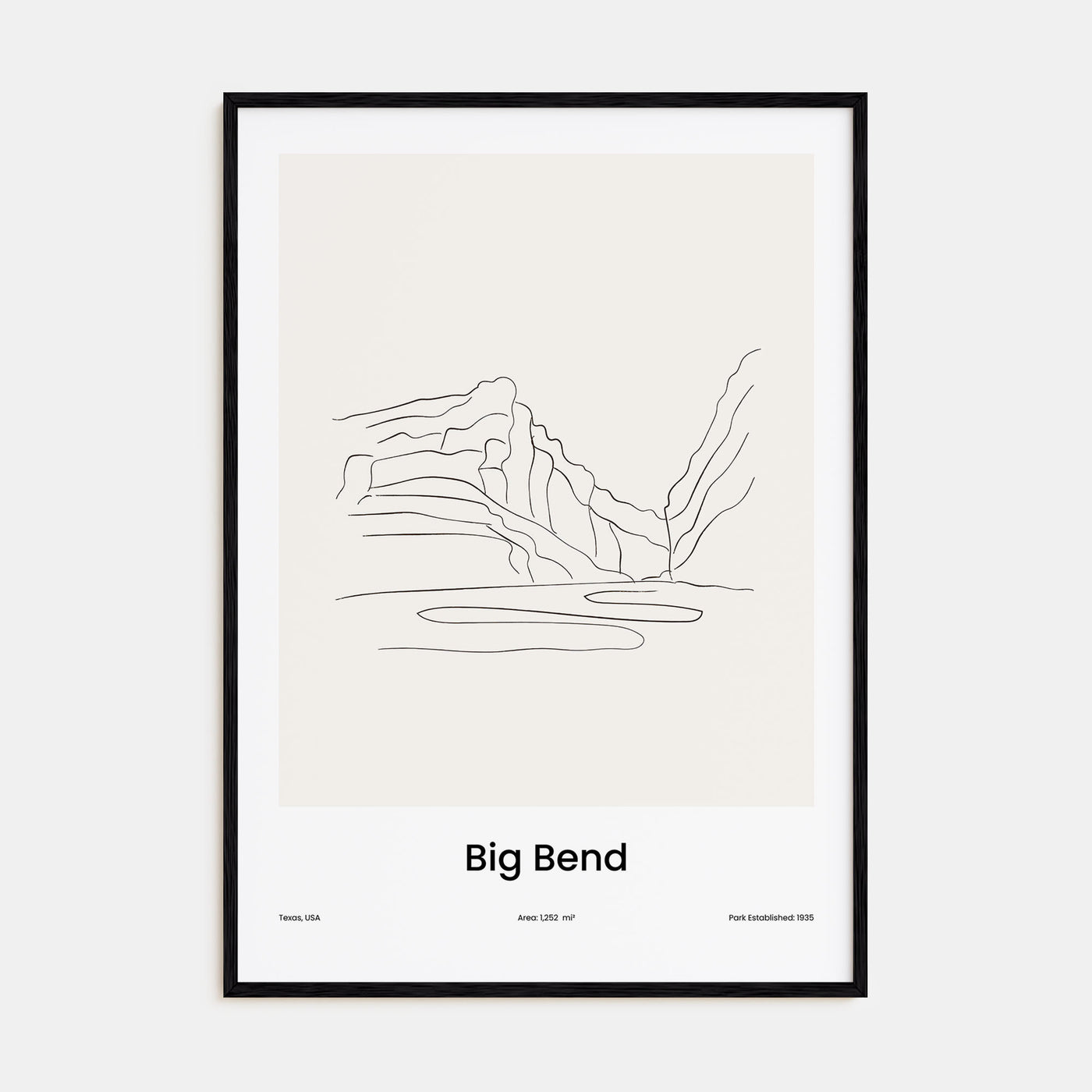 Big Bend National Park Drawn Poster