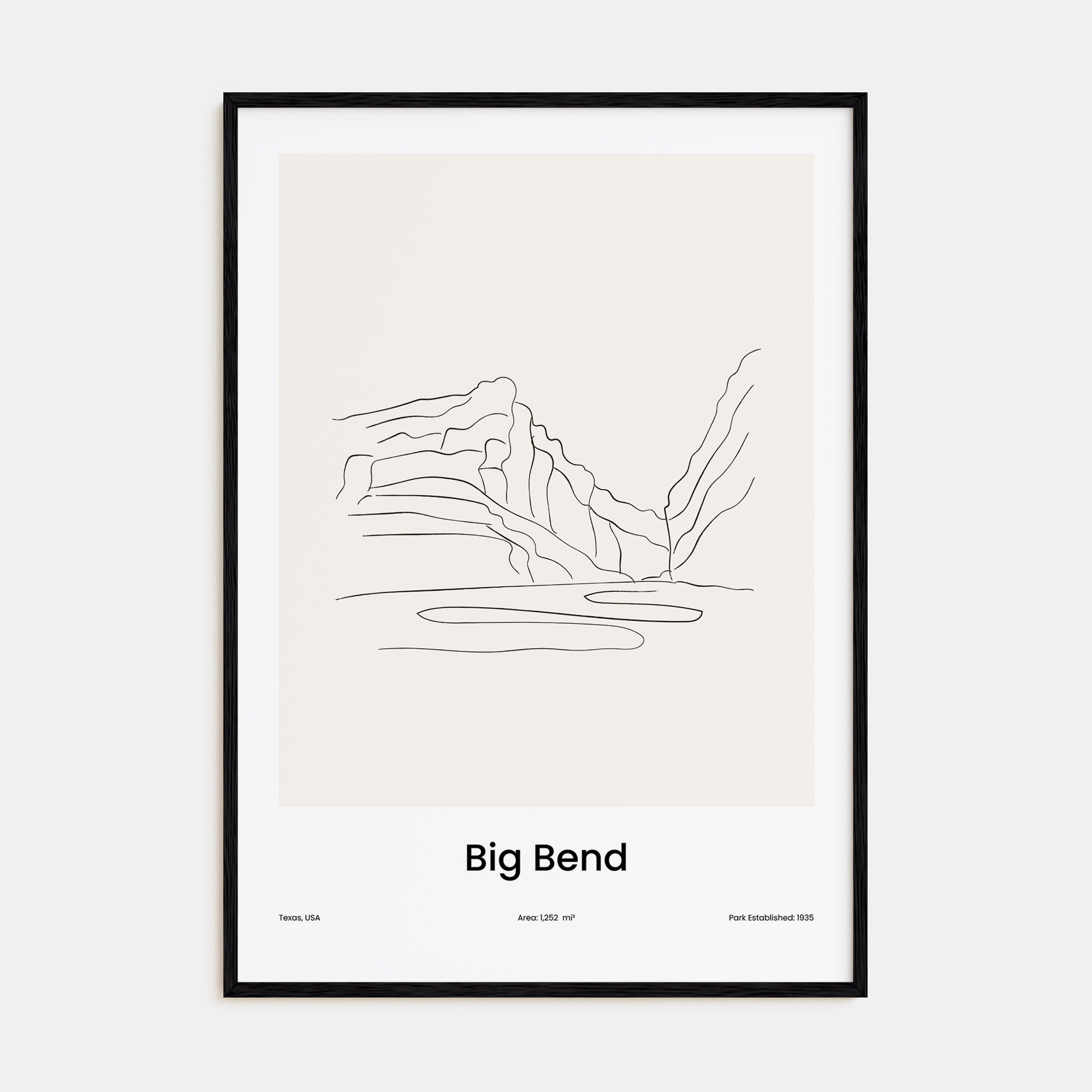 Big Bend National Park Drawn Poster
