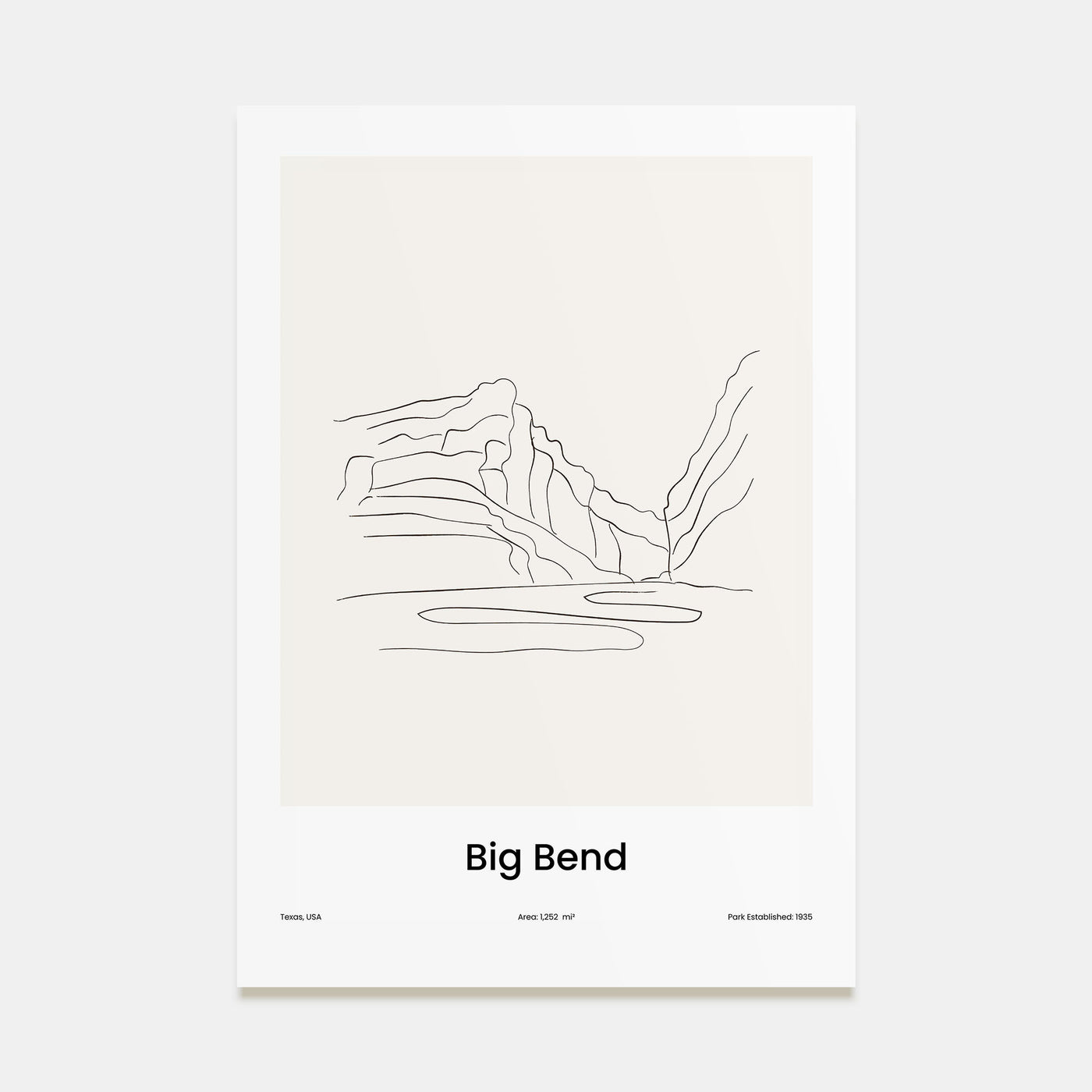 Big Bend National Park Drawn Poster