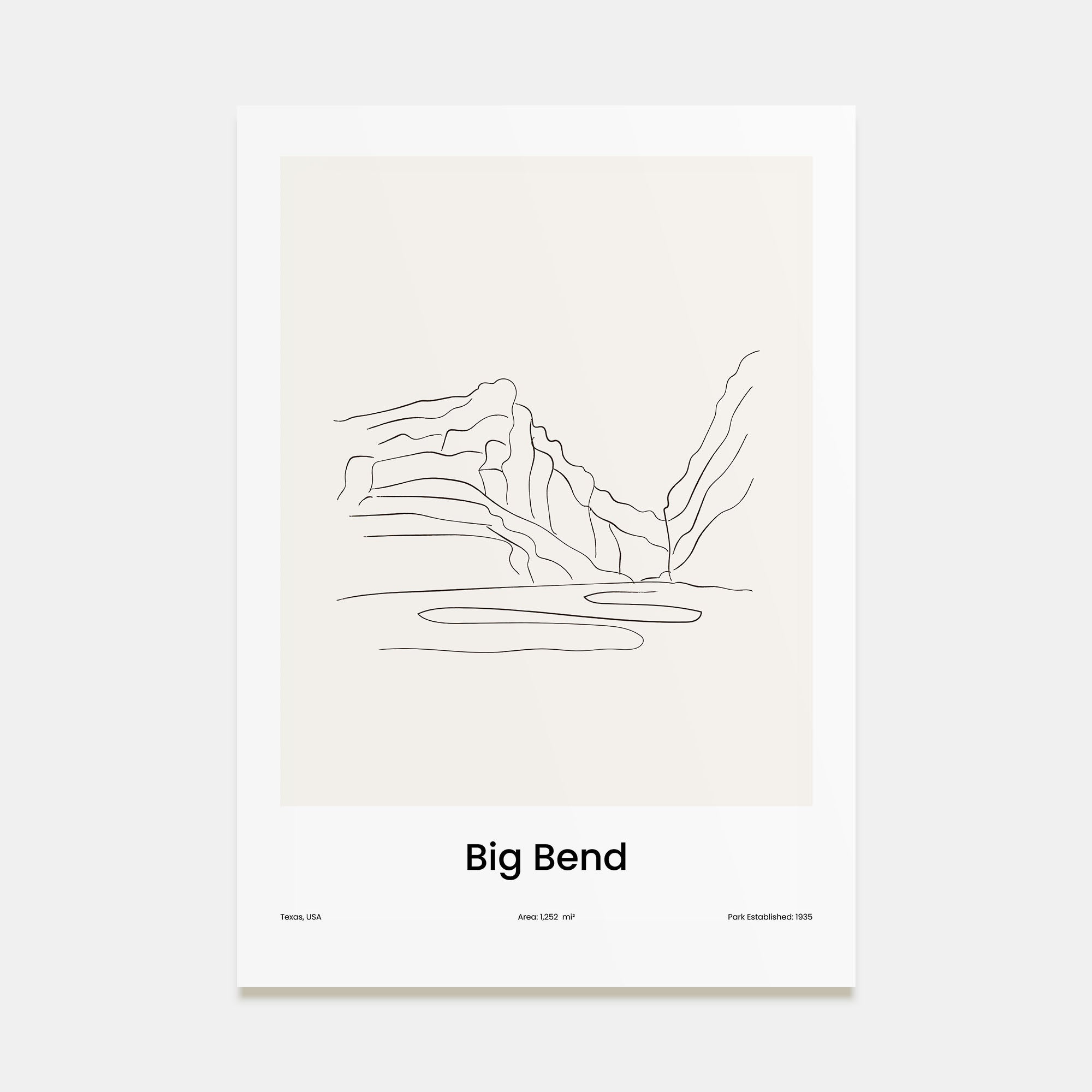 Big Bend National Park Drawn Poster