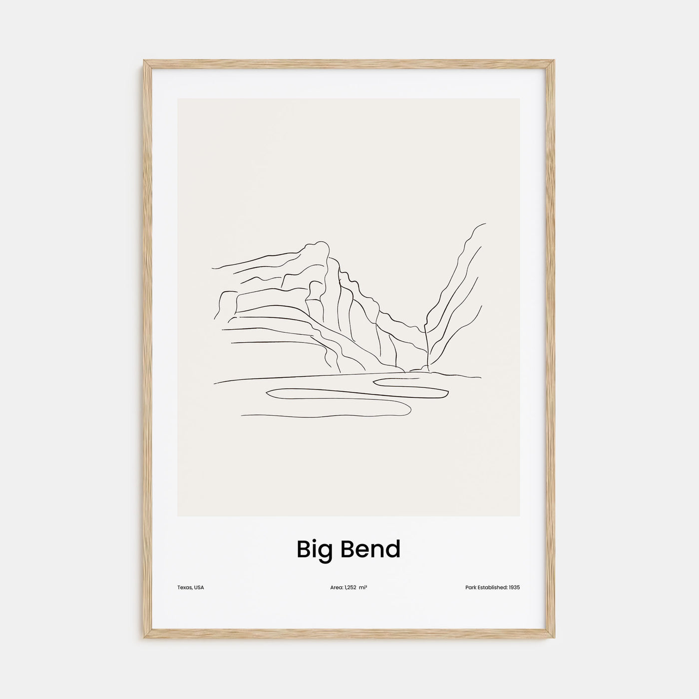 Big Bend National Park Drawn Poster