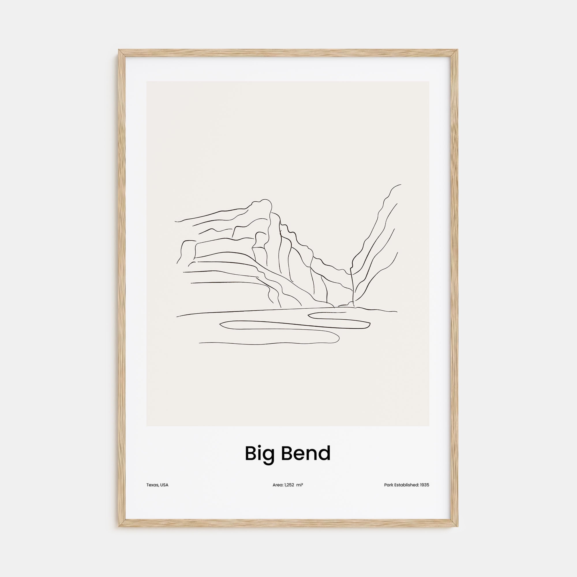 Big Bend National Park Drawn Poster