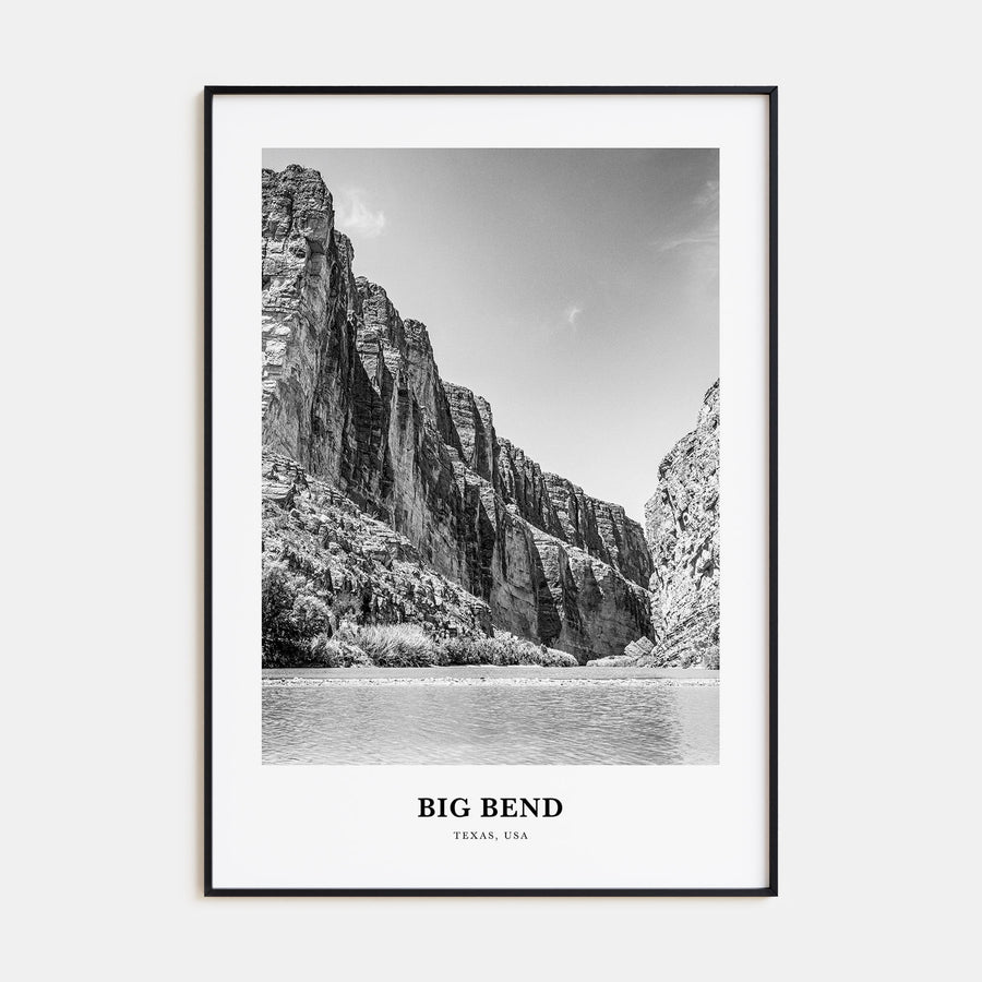 Big Bend National Park Portrait B&W Poster