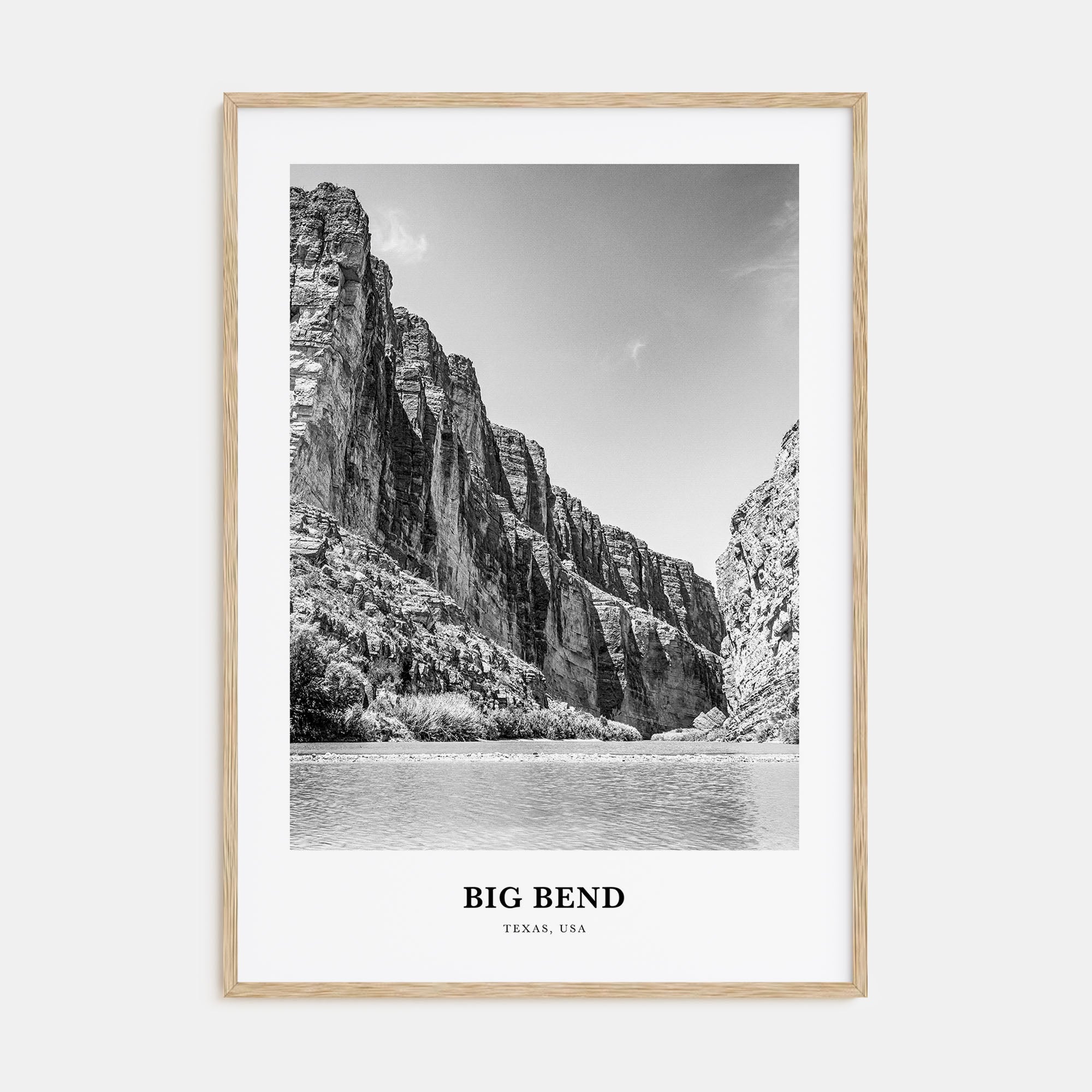 Big Bend National Park Portrait B&W Poster