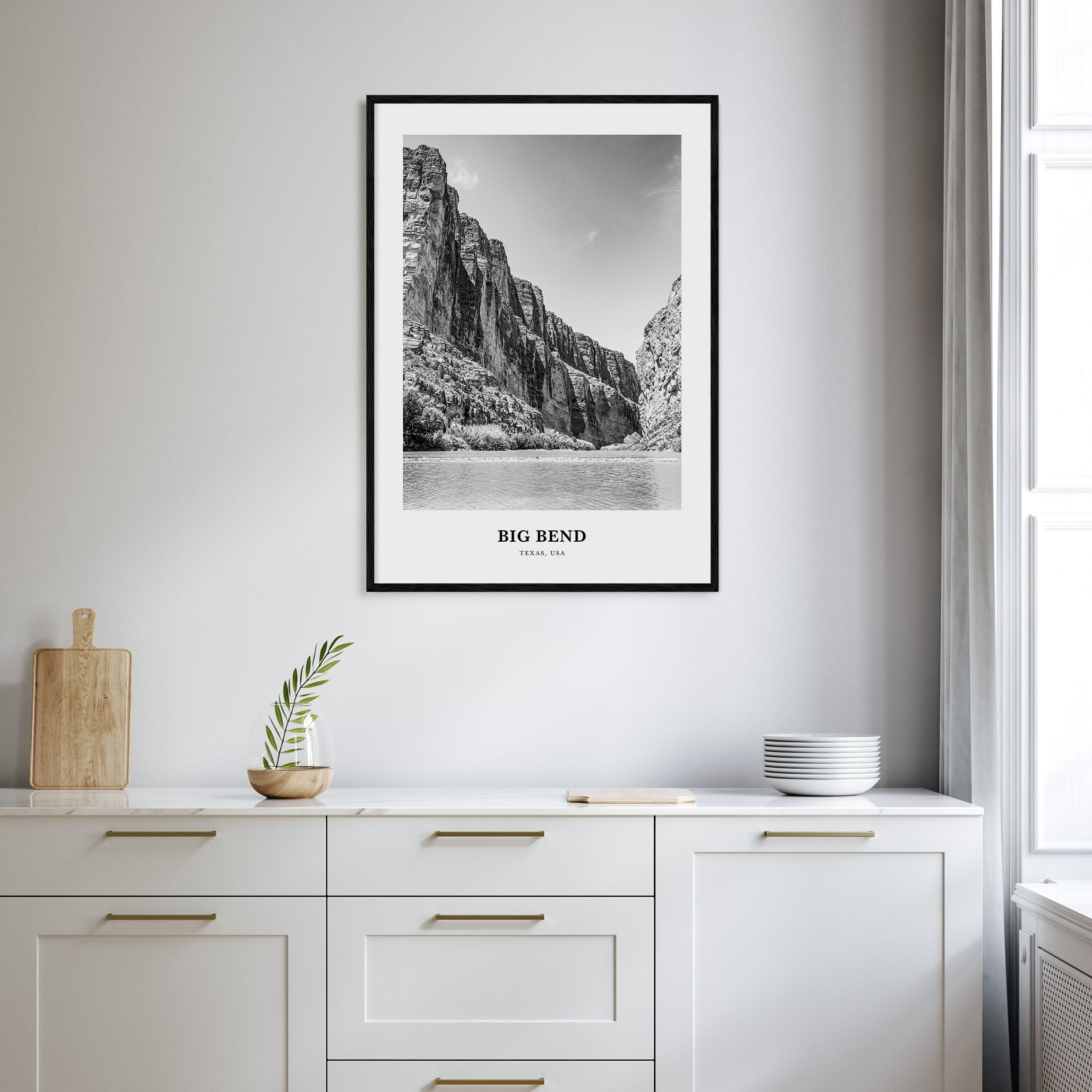 Big Bend National Park Portrait B&W Poster