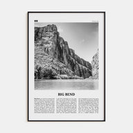 Big Bend National Park Travel B&W Poster