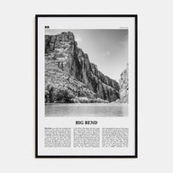 Big Bend National Park Travel B&W Poster