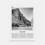 Big Bend National Park Travel B&W Poster
