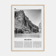 Big Bend National Park Travel B&W Poster