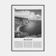 Big Island Travel B&W Poster