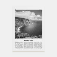 Big Island Travel B&W Poster