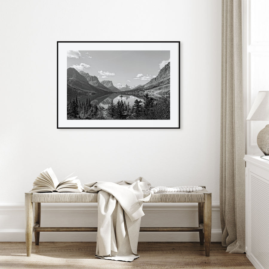Big Sky Landscape B&W Poster