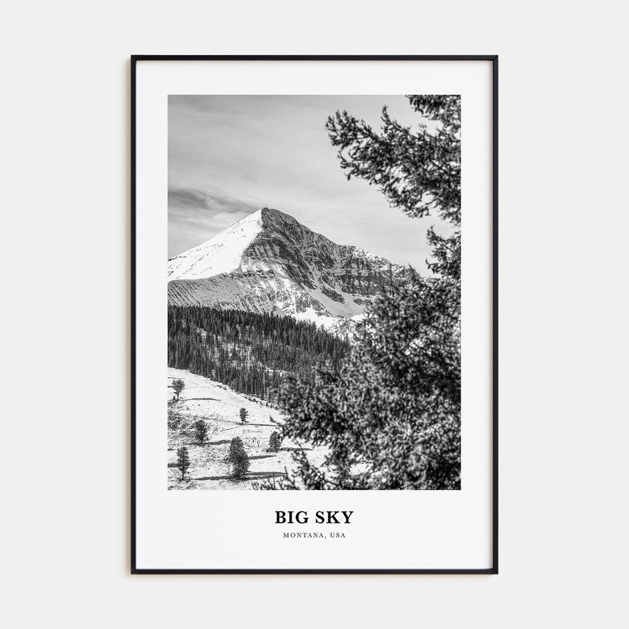 Big Sky Portrait B&W Poster