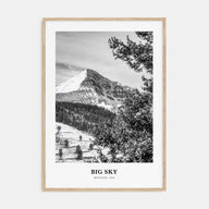 Big Sky Portrait B&W Poster