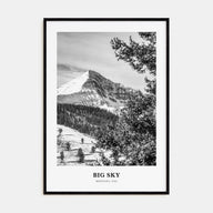 Big Sky Portrait B&W Poster