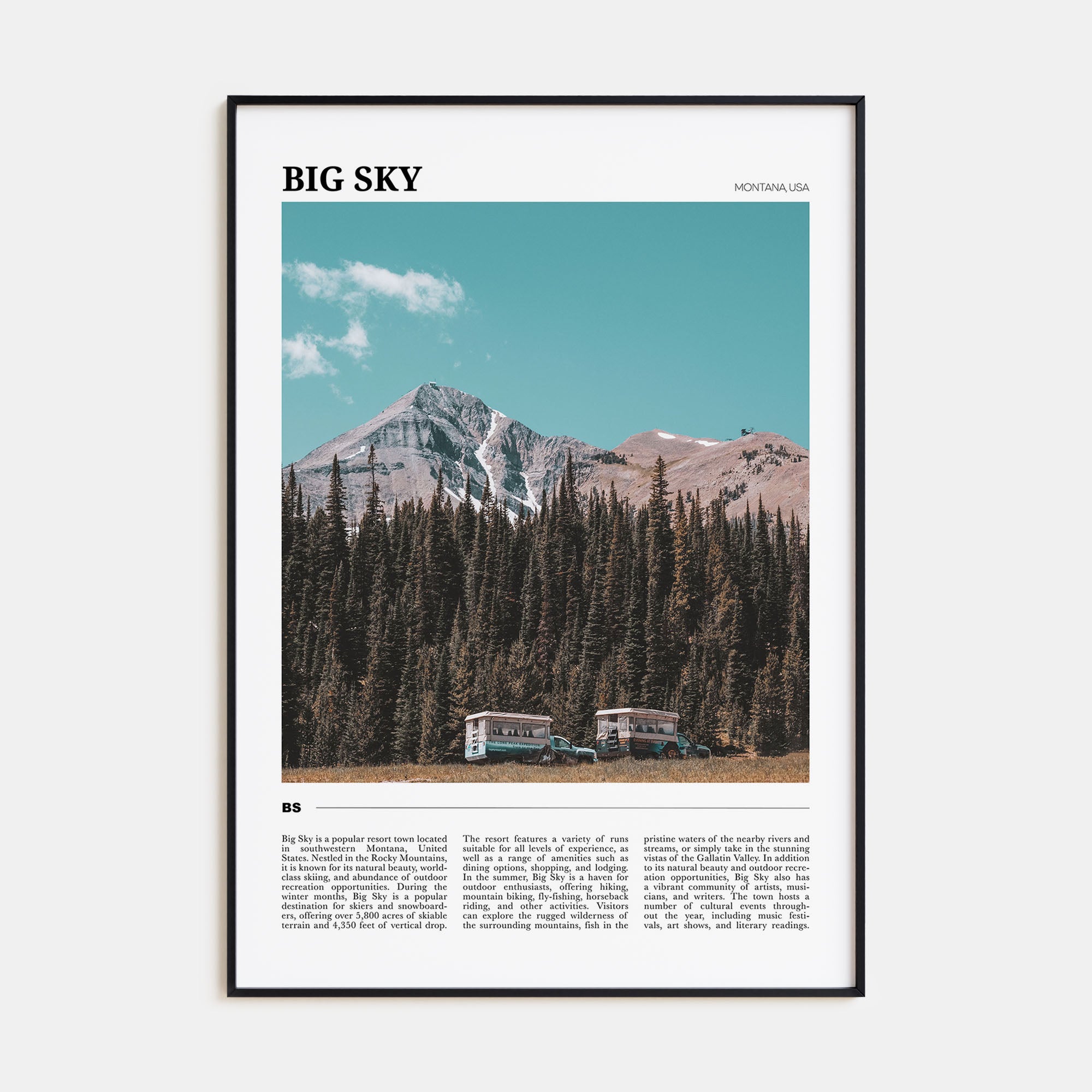 Big Sky Travel Color Poster