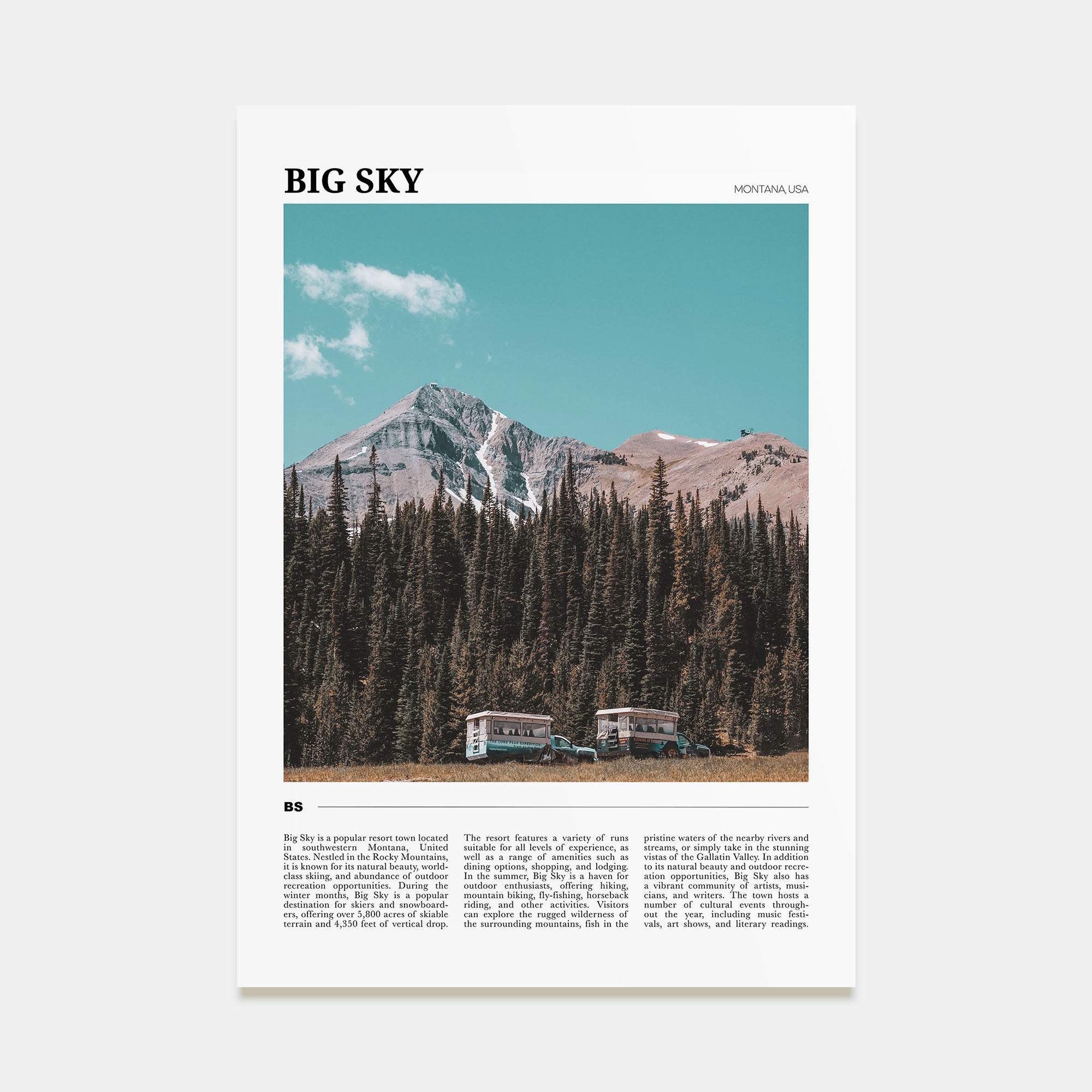 Big Sky Travel Color Poster