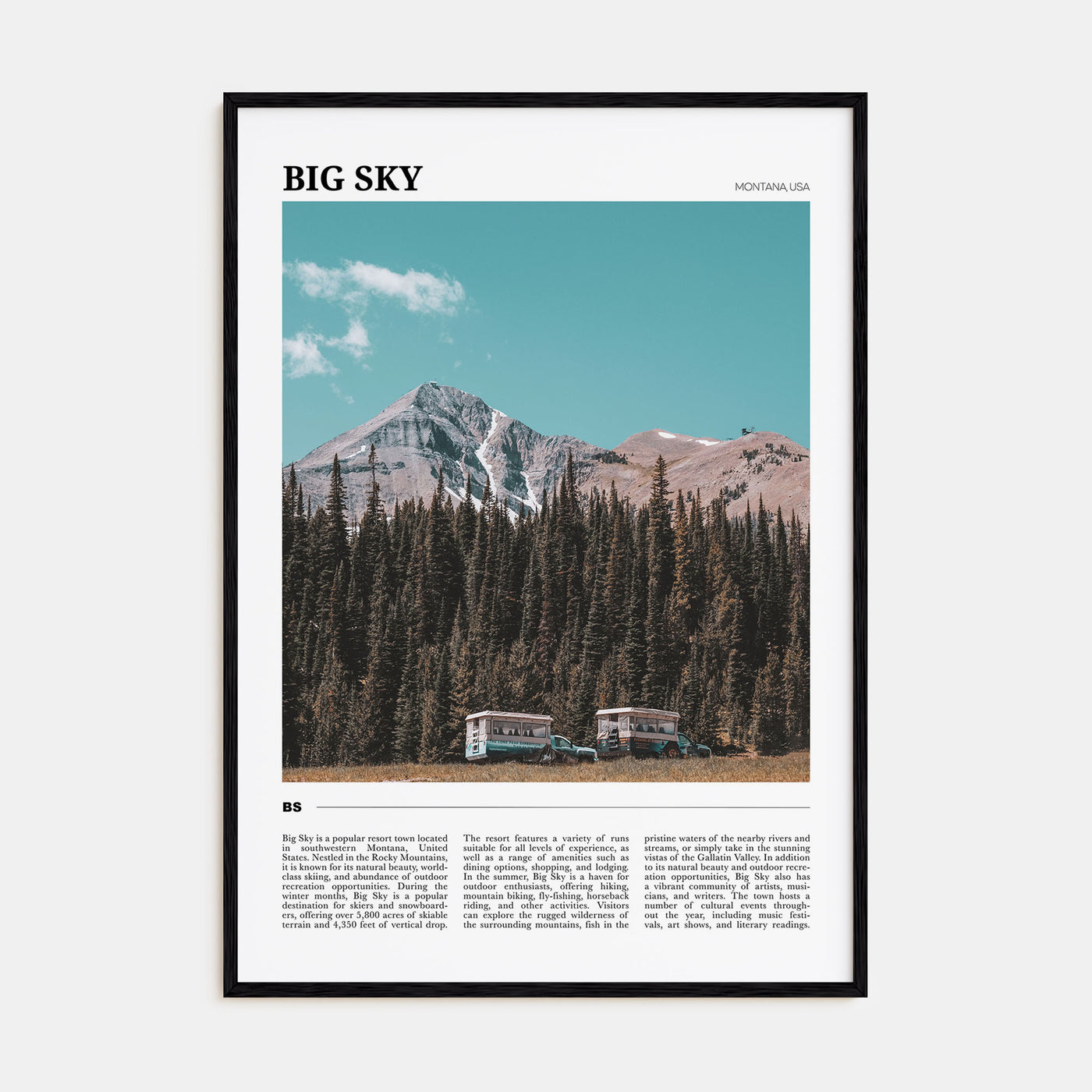 Big Sky Travel Color Poster